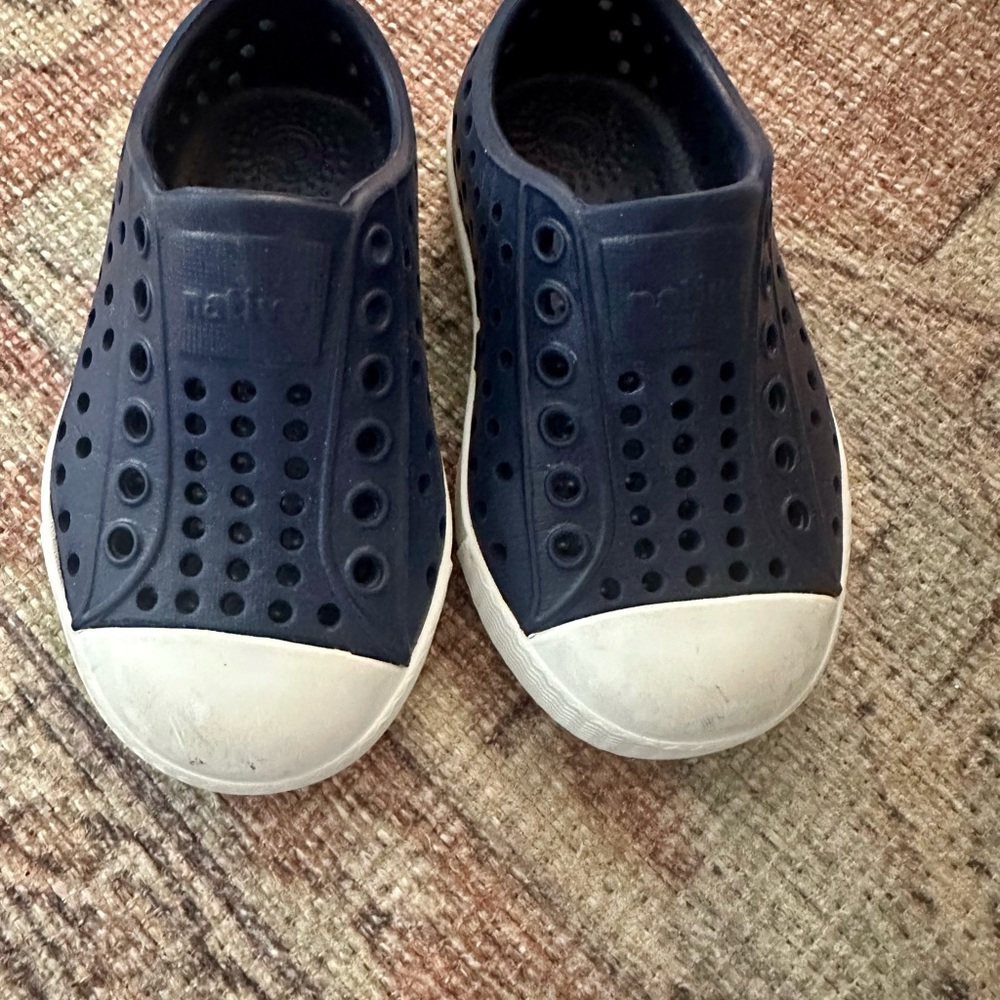 Native Kids Shoes - Navy and White